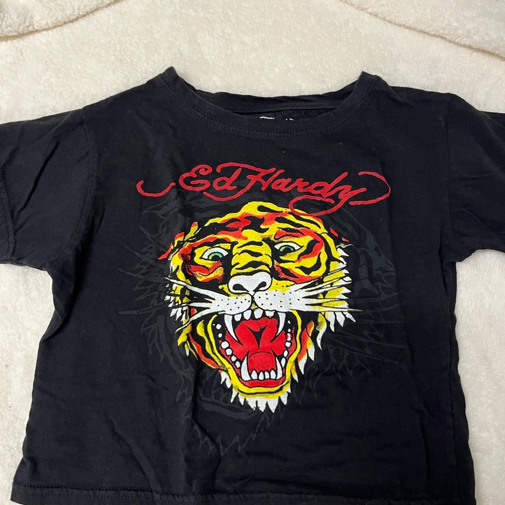 Ed Hardy Black Graphic T-Shirt